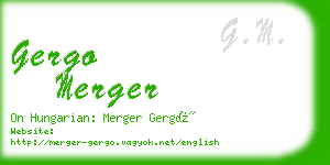 gergo merger business card